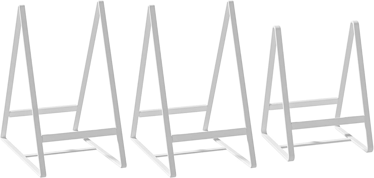 2 Pack Triangle Plate Holders Organizers Large Upright Cabinet Dish Drying Racks Metal Plate Dish Organizers Racks Stands for Countertop and Cupboard Black