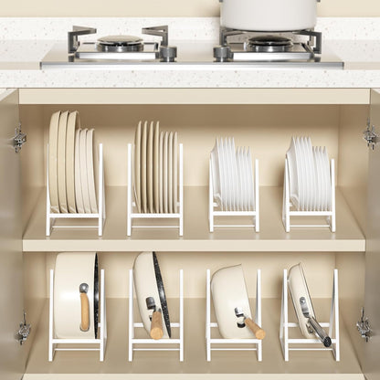 2 Pack Triangle Plate Holders Organizers Large Upright Cabinet Dish Drying Racks Metal Plate Dish Organizers Racks Stands for Countertop and Cupboard Black