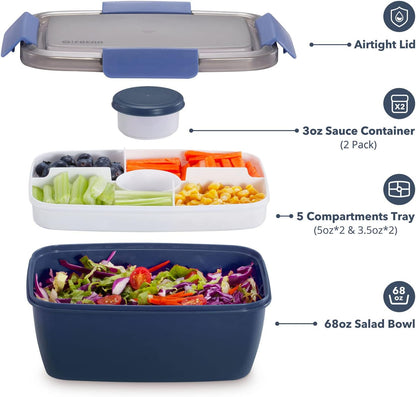 Large Salad Container Bowl for Lunch