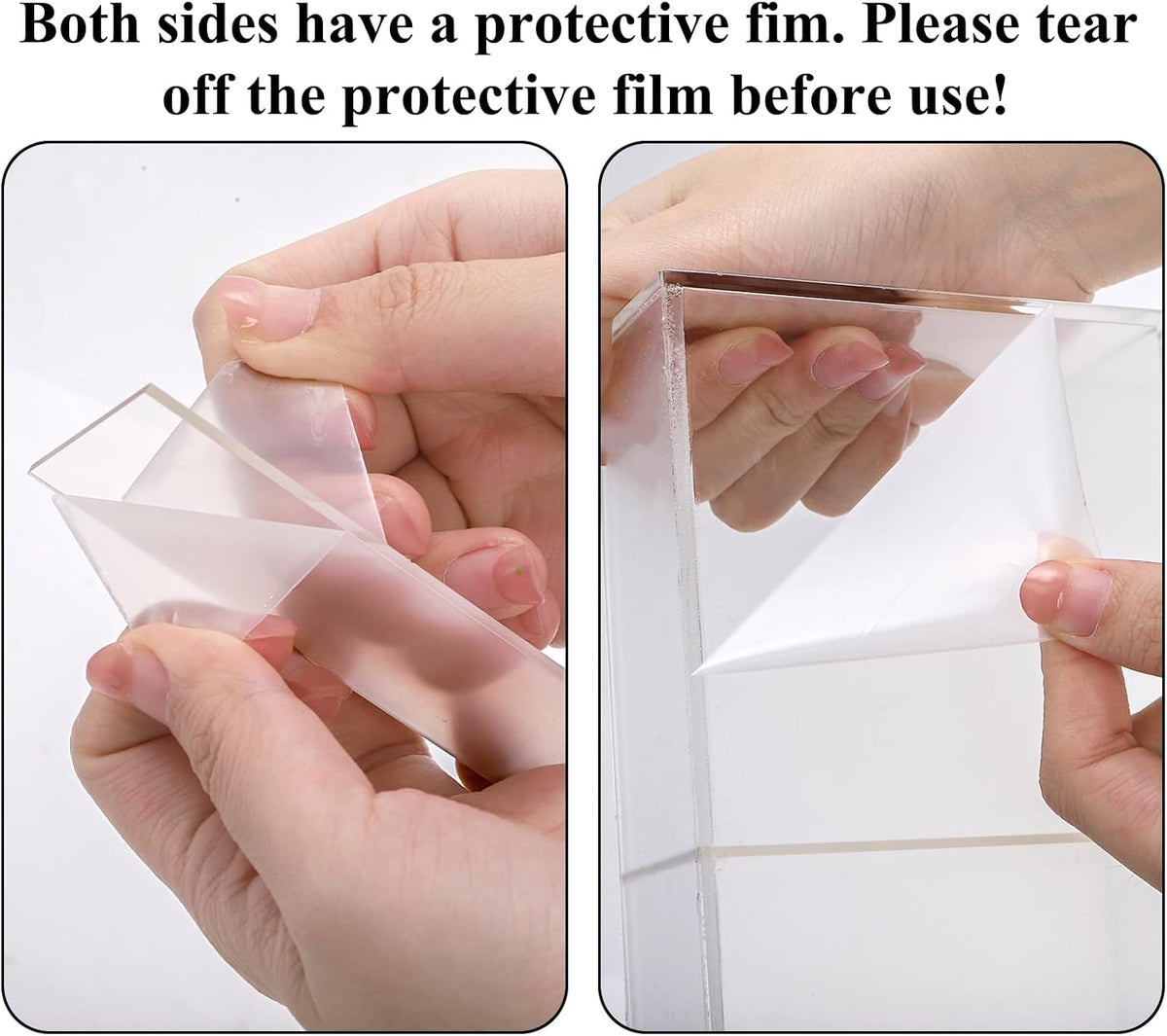 2 Pack Acrylic Drawer Organizer Tray, 6/3 Section Clear Makeup Tray Organizer for Drawer, Junk Drawer Storage for Office Desk Supplies and Accessories