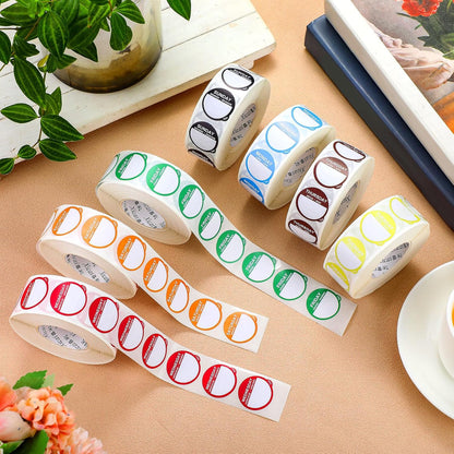 7000 Pcs Day of Week Label Food Label Monday Through Sunday Management Inventory Sticker Removable Weekly Self Adhesive Date Dot Sticker for Restaurant Kitchen Container (Square)