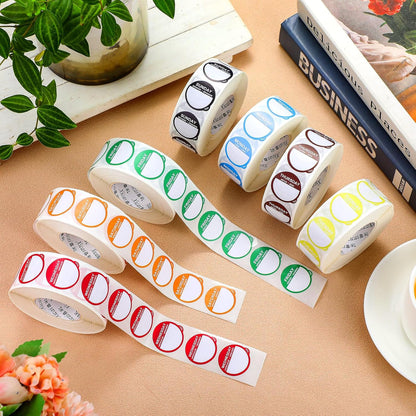 7000 Pcs Day of Week Label Food Label Monday Through Sunday Management Inventory Sticker Removable Weekly Self Adhesive Date Dot Sticker for Restaurant Kitchen Container (Square)