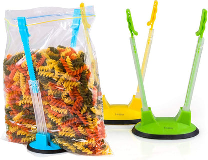 Baggy Rack For Ziplock Bag Holder Stand Adjustable/Hands Free Clip Food Storage Bag Holder For Ziplock Bag Stands / 3 Pack/3pcs