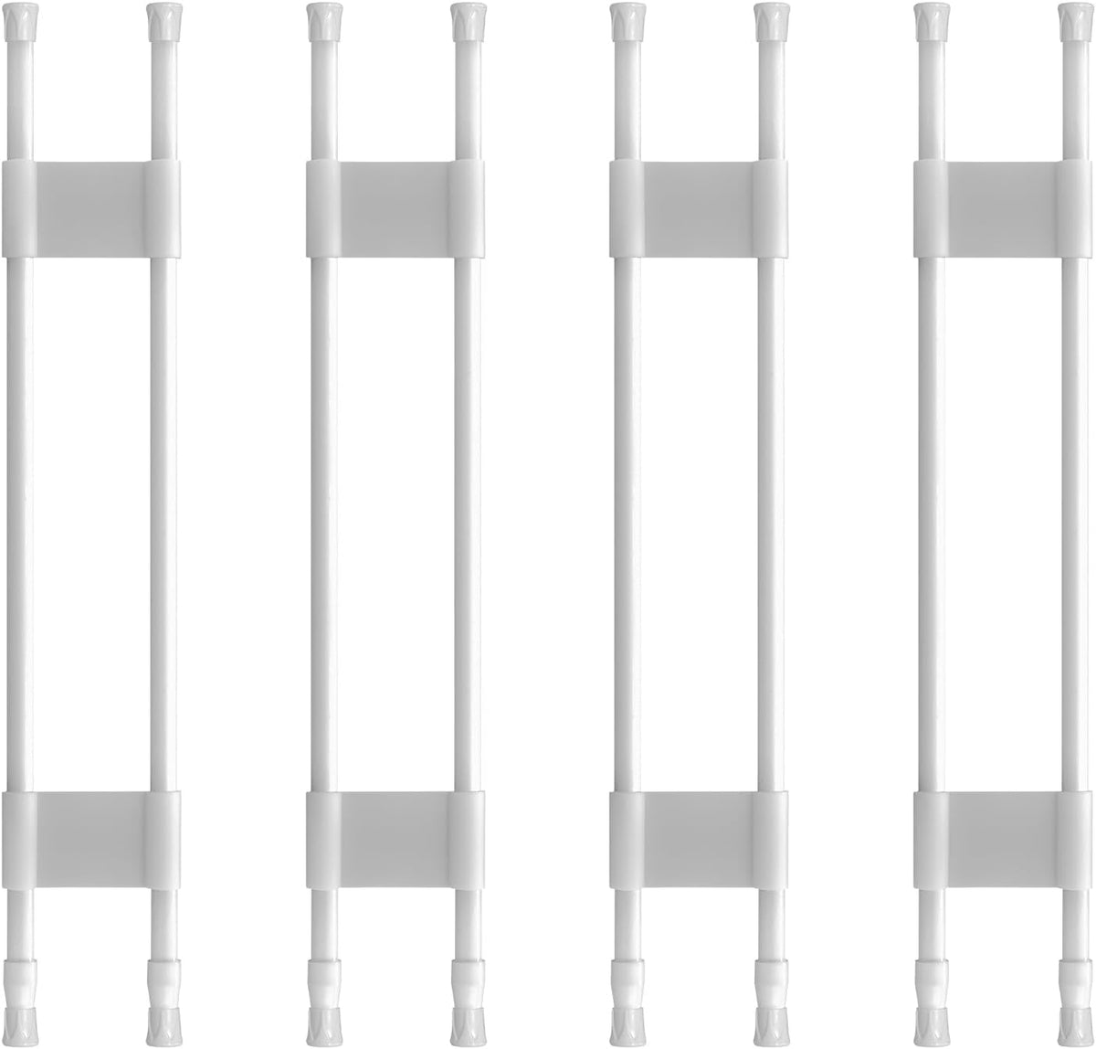 4 Sets Double RV Refrigerator Bar, 19.5-36.7" Tension Rods