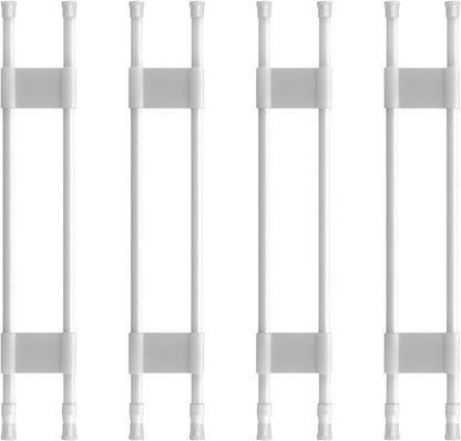 4 Sets Double RV Refrigerator Bar, 19.5-36.7" Tension Rods