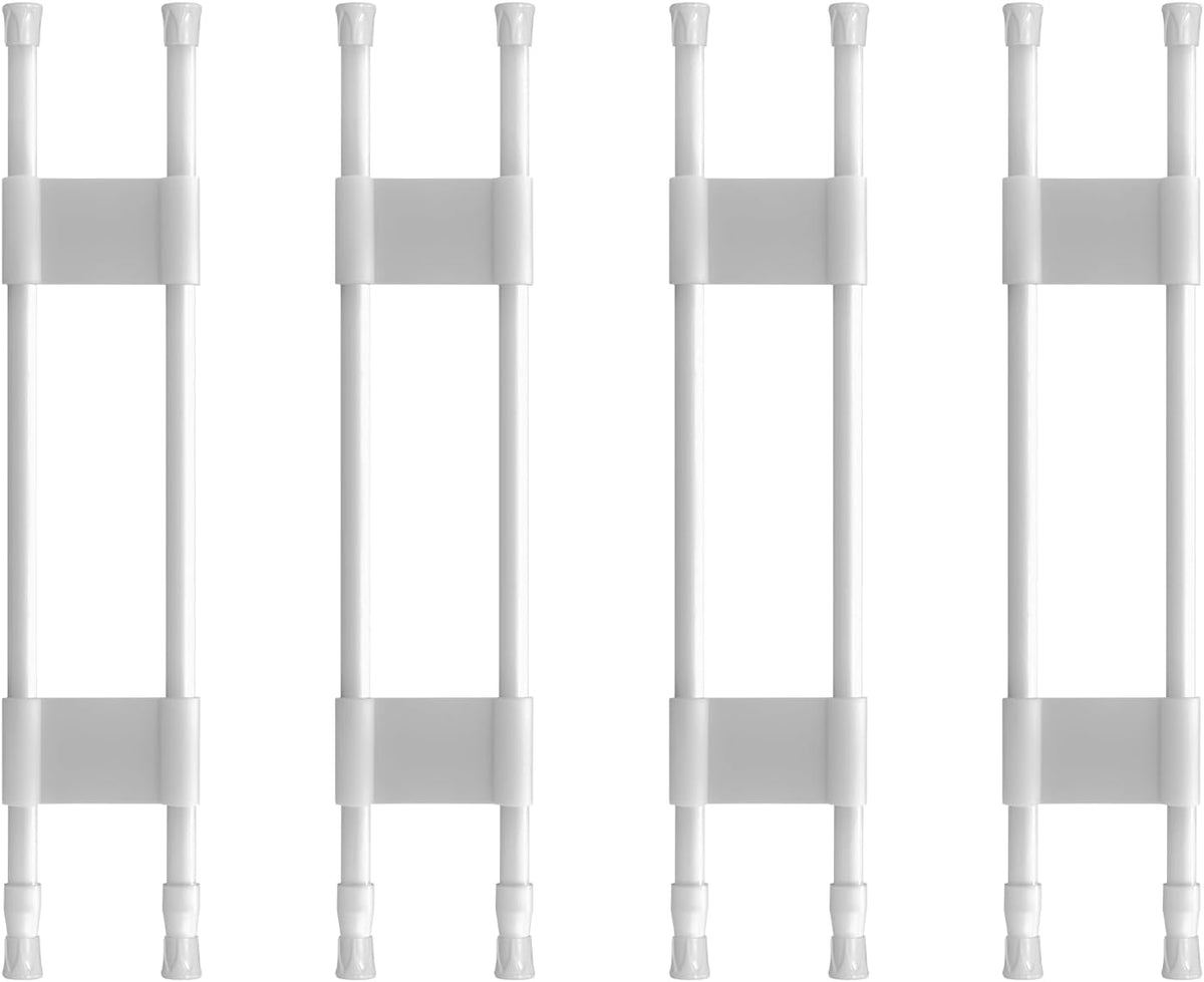 4 Sets Double RV Refrigerator Bar, 19.5-36.7" Tension Rods