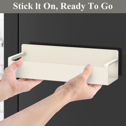 Magnetic Spice Rack Organizer for Refrigerator and Oven, Black Fridge Organizers and Storage for Kitchen | Kitchen Magnetic Shelf for Fridge, Spice Organizer and Storage, Baby Bottle Holder for Fridge, Magnetic Tea Bag Organizer