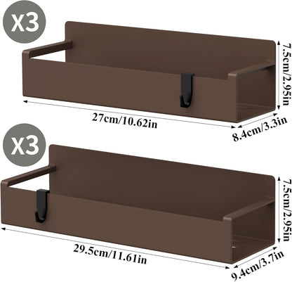 Magnetic Spice Rack Organizer for Refrigerator and Oven, Black Fridge Organizers and Storage for Kitchen | Kitchen Magnetic Shelf for Fridge, Spice Organizer and Storage, Baby Bottle Holder for Fridge, Magnetic Tea Bag Organizer