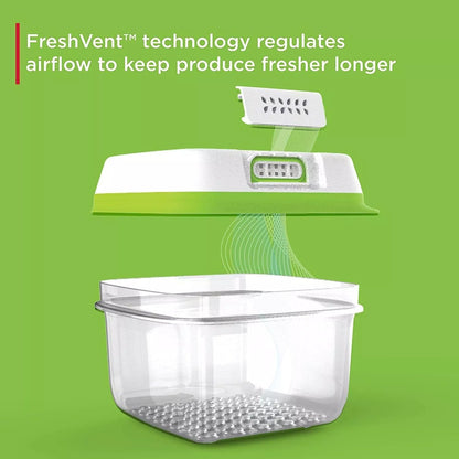 FreshWorks Saver, Large Produce Storage Container, 18.1-Cup, Clear