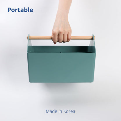 Storage Basket, Large 10.5L, Grey, Made in Korea | Portable. Spacious Storage Bin. Everyday Organization.