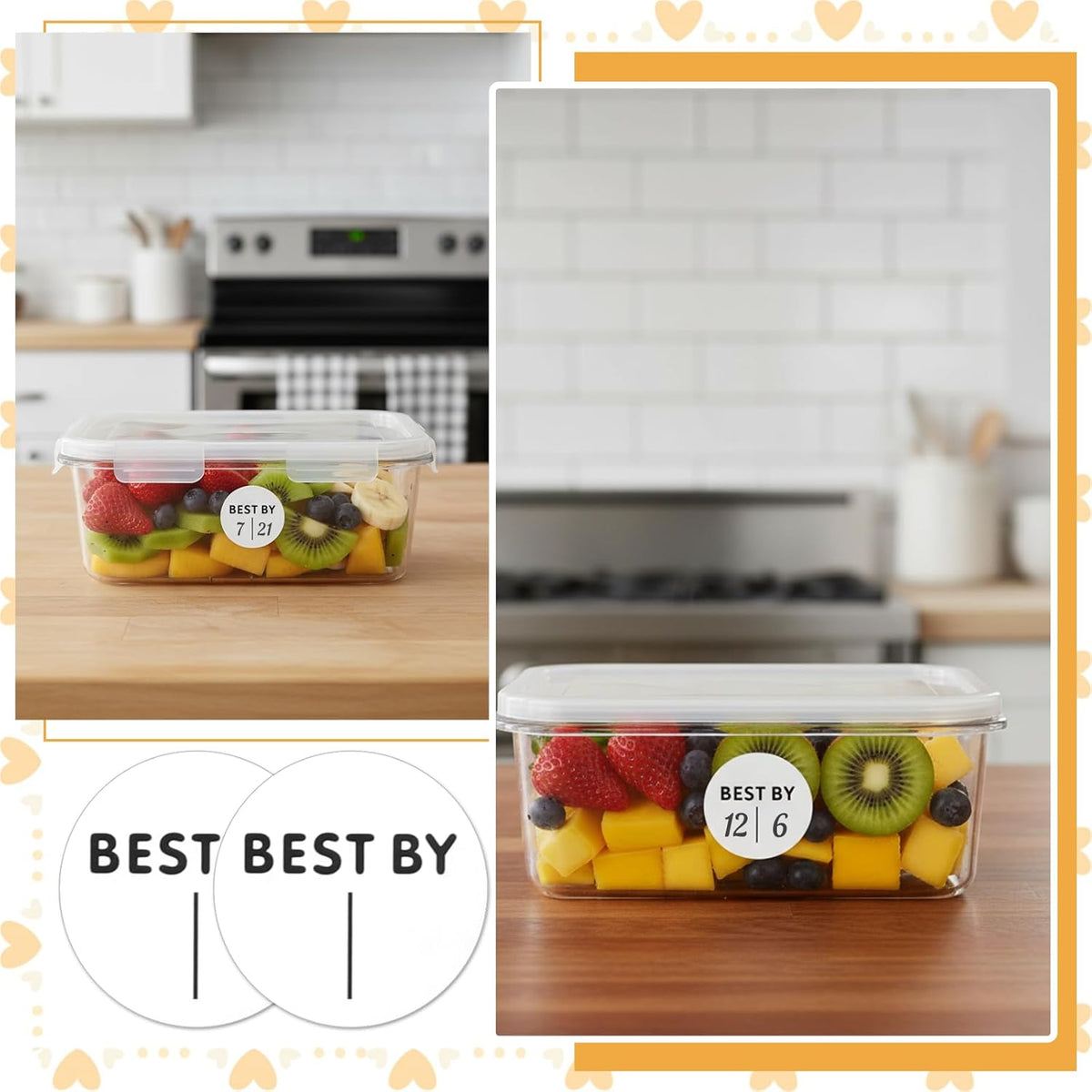 600pieces Expiration Date Stickers Day Dots Food Labels Dot Stickers 1 Inch Waterproof Best by Label Spice Labels Sticker for Food Containers Storage Freezer Restaurant Foodsaver Service Prep