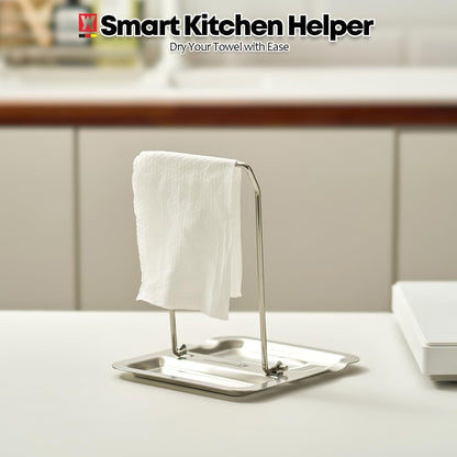 Foldable Stainless Steel Pot Lid Rest, Ladle Holder, Multifunctional Kitchen Organizer Stand, Easy Storage, Dishcloth Rack, Pan Lid Holder, Cooking Utensil Holder Organizer