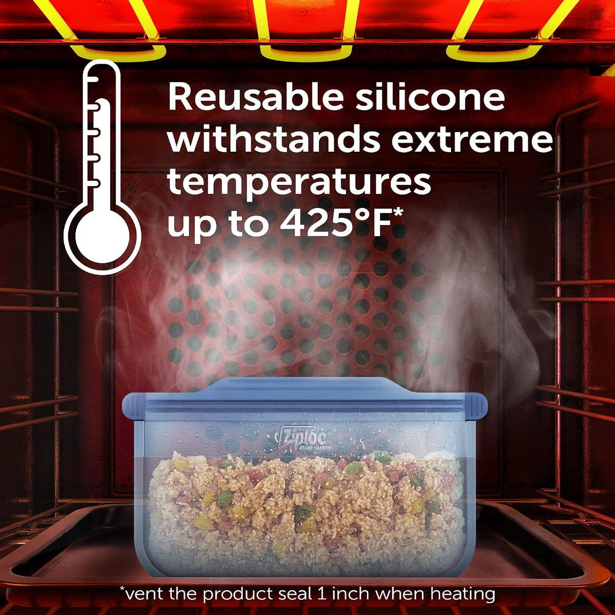 Endurables Large Pouch, 8 Cups, Reusable Silicone Bags and Food Storage Meal Prep Containers for Freezer, Oven, and Dishwasher Safe