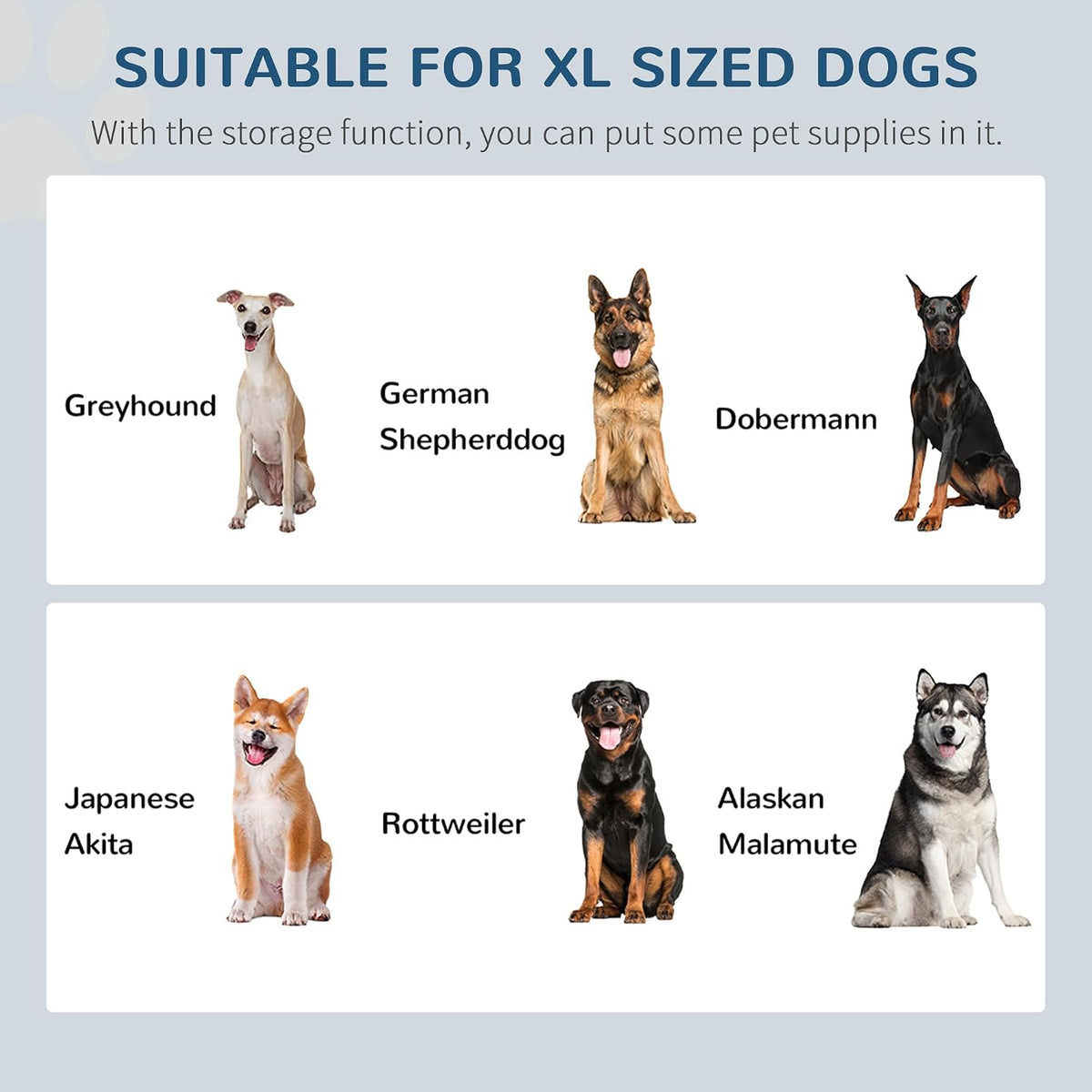 Raised Pet Feeding Storage Station for Large Dogs, Coffee