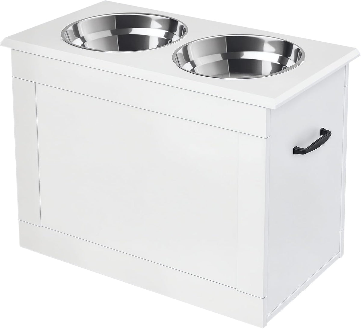 Raised Pet Feeding Storage Station for Large Dogs, Coffee