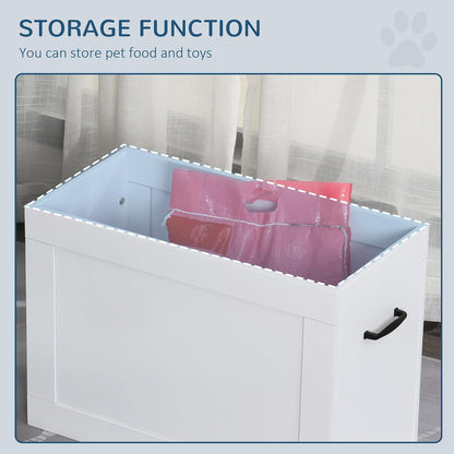 Raised Pet Feeding Storage Station for Large Dogs, Coffee