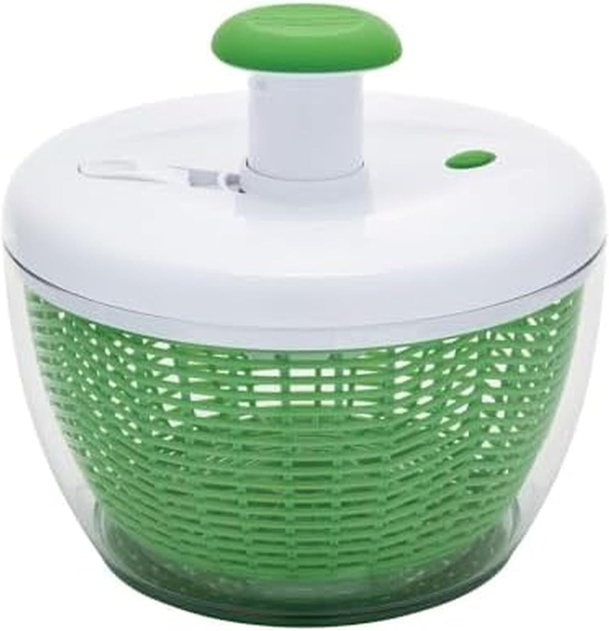 Easy to use pro Pump Spinner with Bowl, Colander and Built in draining System for Fresh, Crisp, Clean Salad and Produce, 6.6 quart, Green