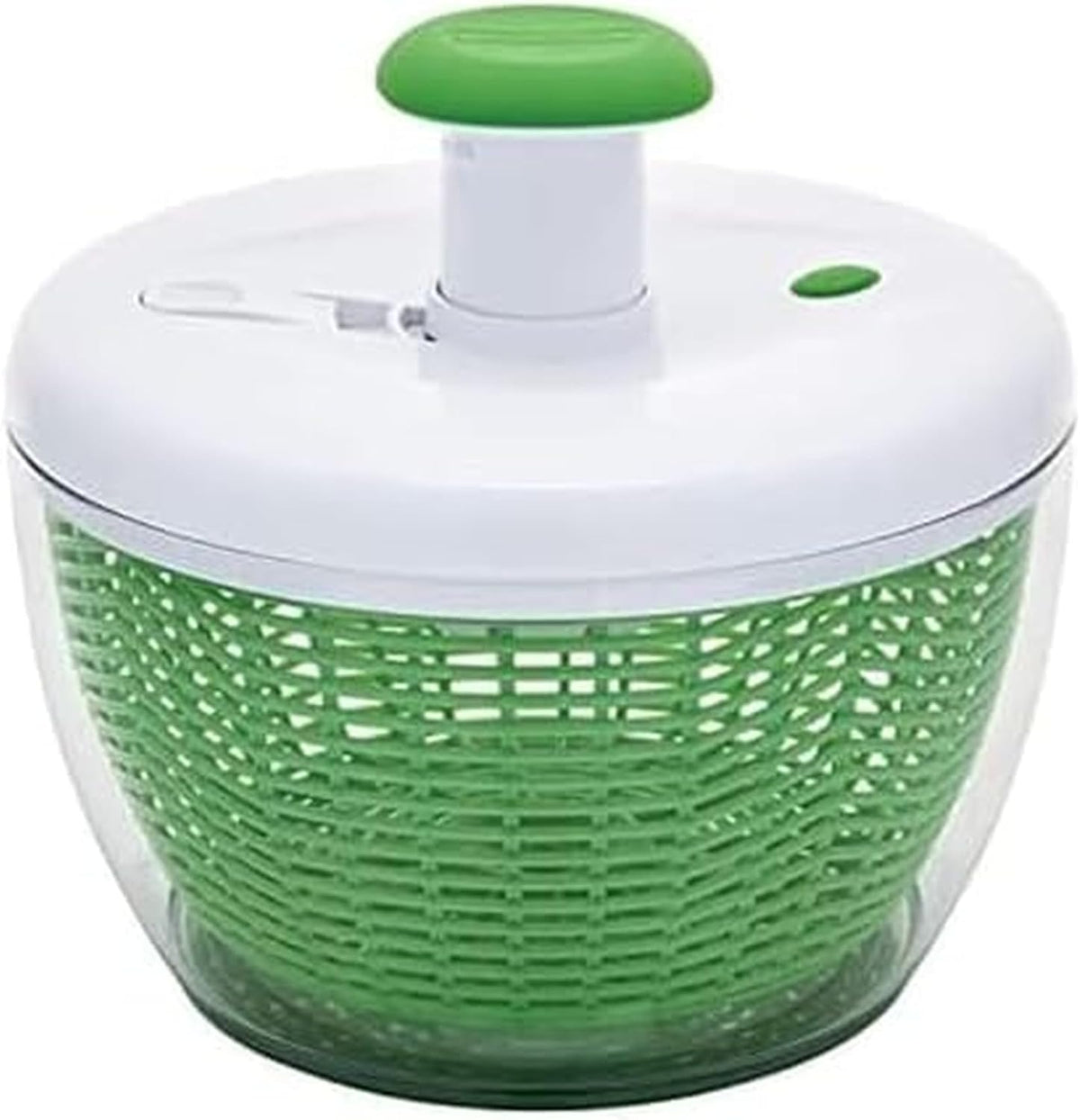 Easy to use pro Pump Spinner with Bowl, Colander and Built in draining System for Fresh, Crisp, Clean Salad and Produce, 6.6 quart, Green