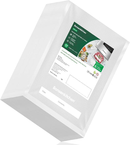 Precut Vacuum Sealer Bags 200 Quart 8" x 12", BPA Free