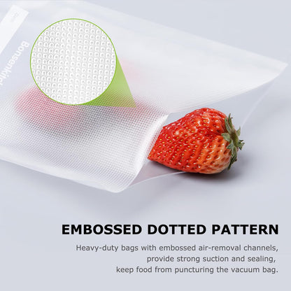 Precut Vacuum Sealer Bags 200 Quart 8" x 12", BPA Free