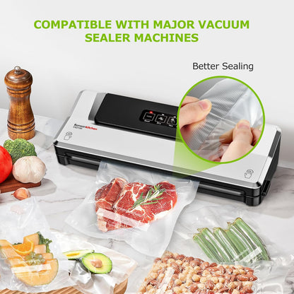Precut Vacuum Sealer Bags 200 Quart 8" x 12", BPA Free