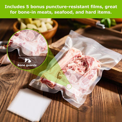 Precut Vacuum Sealer Bags 200 Quart 8" x 12", BPA Free