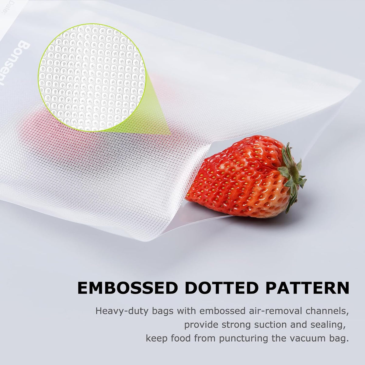 Precut Vacuum Sealer Bags 200 Quart 8" x 12", BPA Free