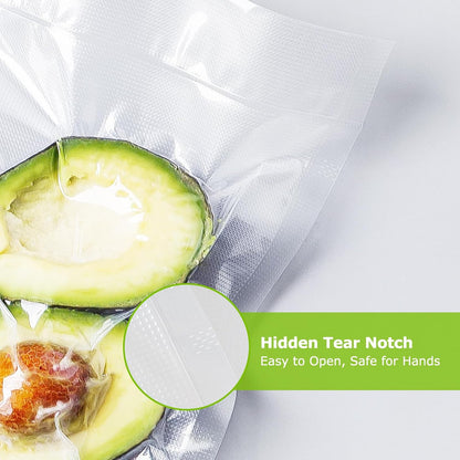 Precut Vacuum Sealer Bags 200 Quart 8" x 12", BPA Free