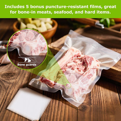 Precut Vacuum Sealer Bags 200 Quart 8" x 12", BPA Free