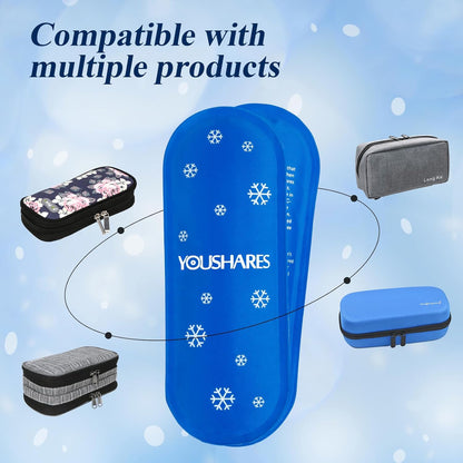 Ice Packs for Insulin Travel Case - Reusable Cooler Ice Packs Suitable for Diabetic Insulin Cooler Pen Carry Case（4 Packs）