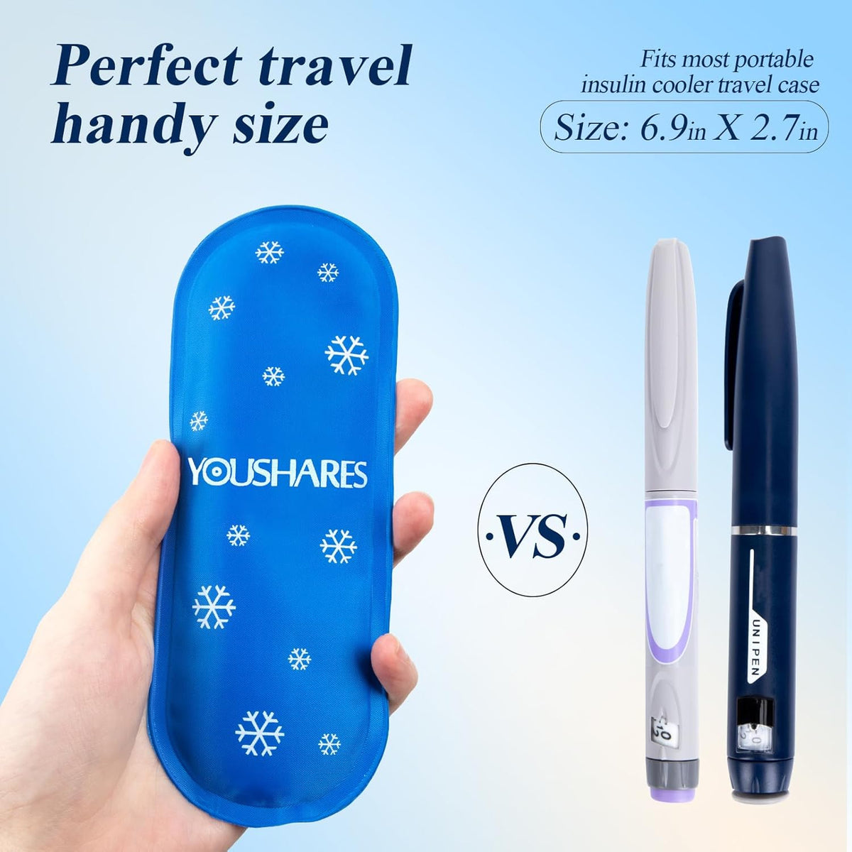 Ice Packs for Insulin Travel Case - Reusable Cooler Ice Packs Suitable for Diabetic Insulin Cooler Pen Carry Case（4 Packs）