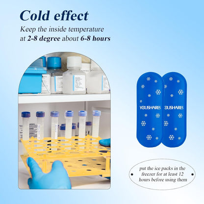 Ice Packs for Insulin Travel Case - Reusable Cooler Ice Packs Suitable for Diabetic Insulin Cooler Pen Carry Case（4 Packs）