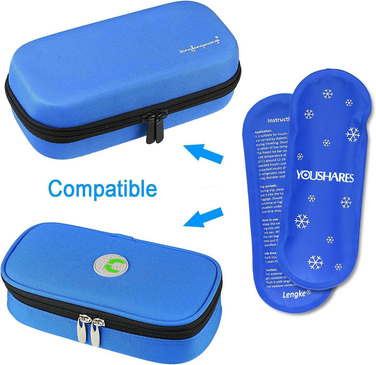 Ice Packs for Insulin Travel Case - Reusable Cooler Ice Packs Suitable for Diabetic Insulin Cooler Pen Carry Case（4 Packs）