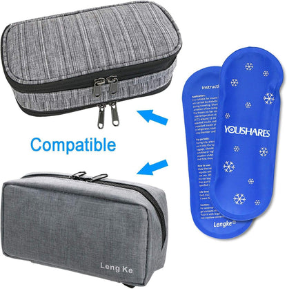 Ice Packs for Insulin Travel Case - Reusable Cooler Ice Packs Suitable for Diabetic Insulin Cooler Pen Carry Case（4 Packs）