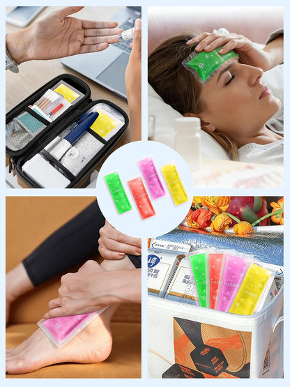 Peptide Case Ice Packs, 2 TSA Approved Cooler Pack for GLP-1 Storage Travel Bag for Diabetics Travel Case, Keeps Medicine Cool and Stable