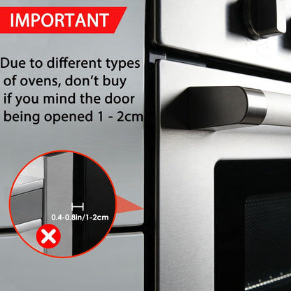 Oven Lock Child Safety (2 Pack), Moms Choice,for Flat Surface, Black
