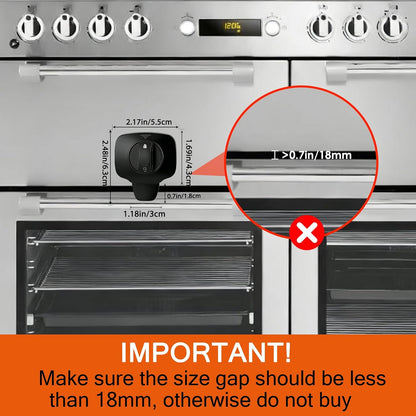 Oven Lock Child Safety (2 Pack), Moms Choice,for Flat Surface, Black