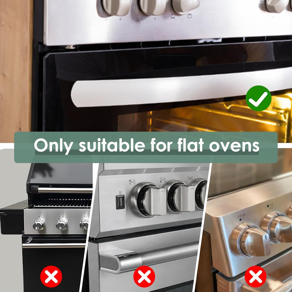 Oven Lock Child Safety (2 Pack), Moms Choice,for Flat Surface, Black