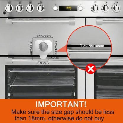 Oven Lock Child Safety (2 Pack), Moms Choice,for Flat Surface, Black