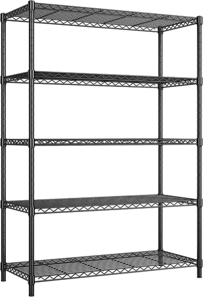 5-Tier 1200LBS Metal Shelving, 71" H Adjustable Storage Shelf,Chrome