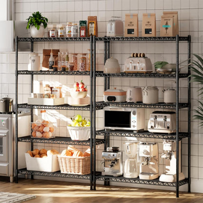 5-Tier 1200LBS Metal Shelving, 71" H Adjustable Storage Shelf,Chrome