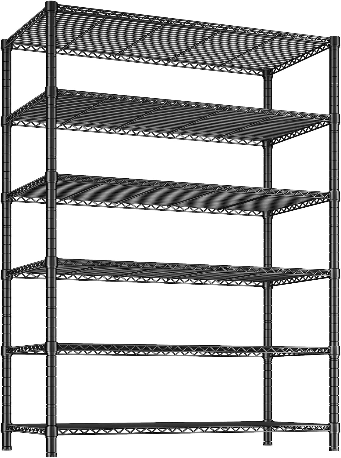 5-Tier 1200LBS Metal Shelving, 71" H Adjustable Storage Shelf,Chrome