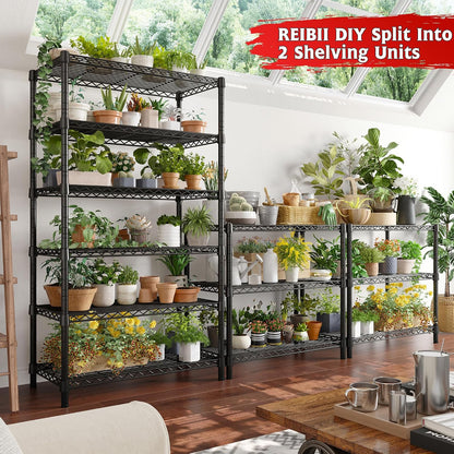 5-Tier 1200LBS Metal Shelving, 71" H Adjustable Storage Shelf,Chrome