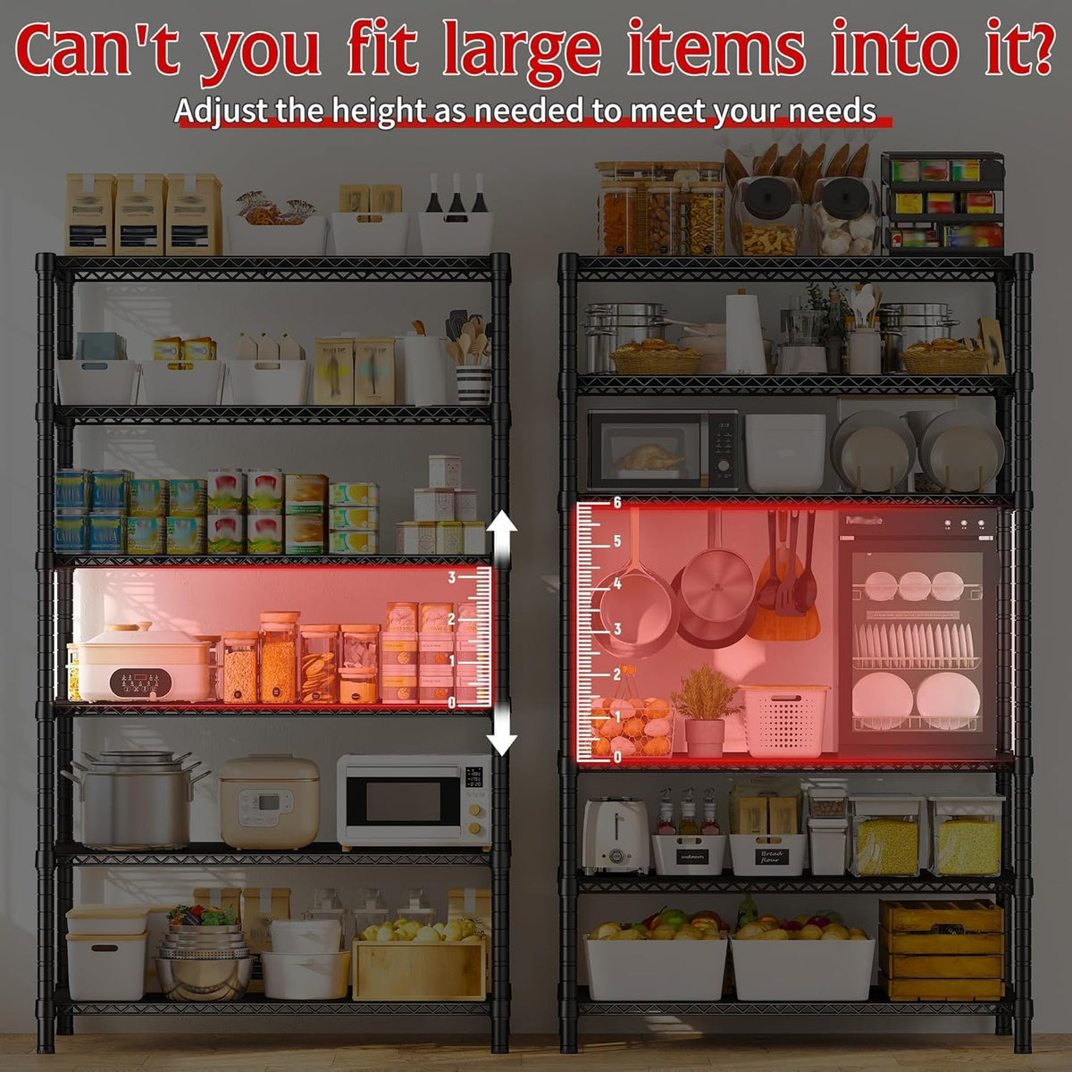 5-Tier 1200LBS Metal Shelving, 71" H Adjustable Storage Shelf,Chrome
