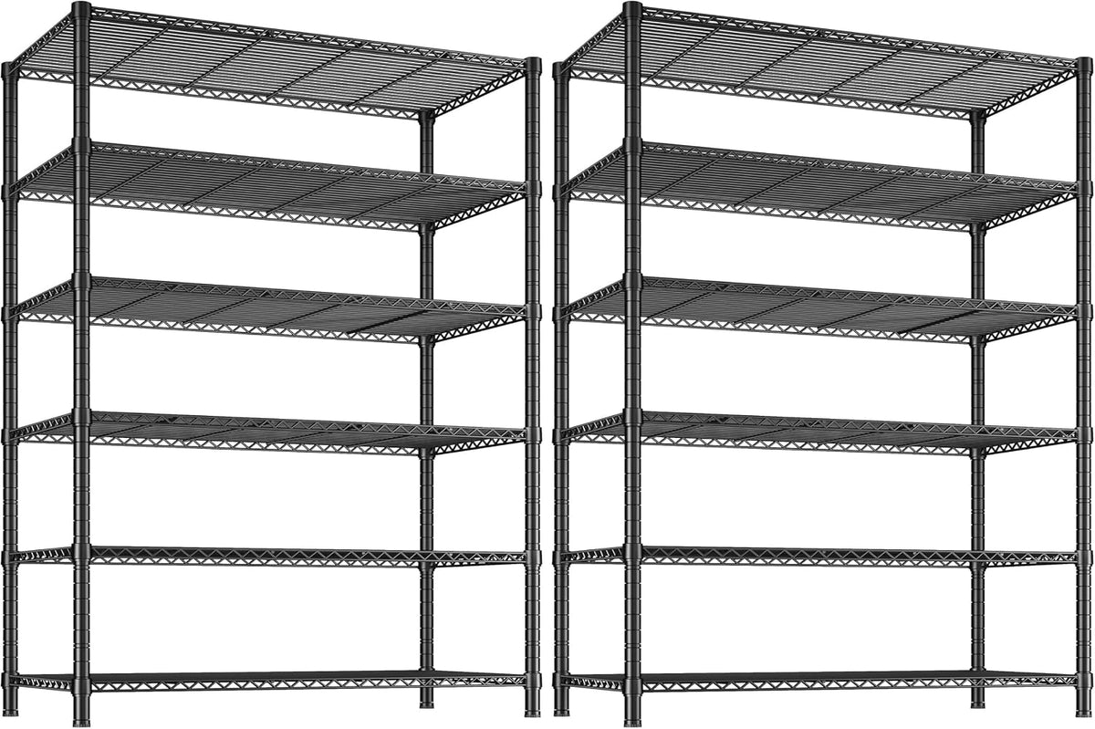 5-Tier 1200LBS Metal Shelving, 71" H Adjustable Storage Shelf,Chrome
