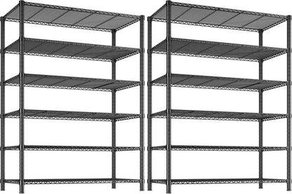 5-Tier 1200LBS Metal Shelving, 71" H Adjustable Storage Shelf,Chrome