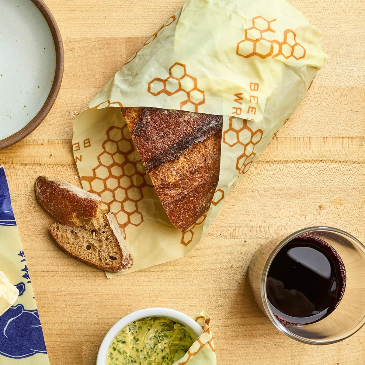 Beeswax Bread Wrap - Honeycomb
