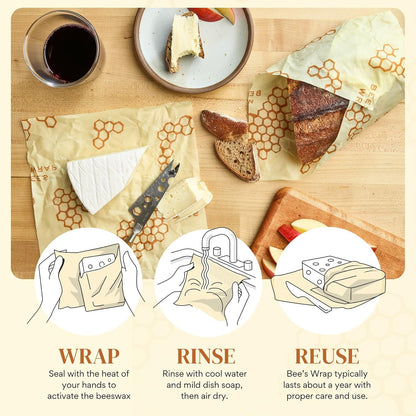 Beeswax Bread Wrap - Honeycomb