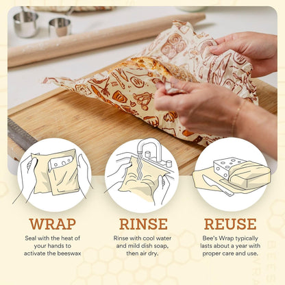 Beeswax Bread Wrap - Honeycomb