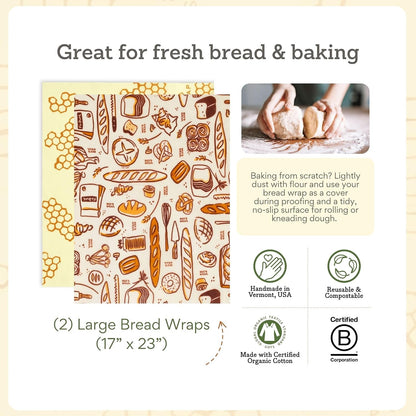 Beeswax Bread Wrap - Honeycomb